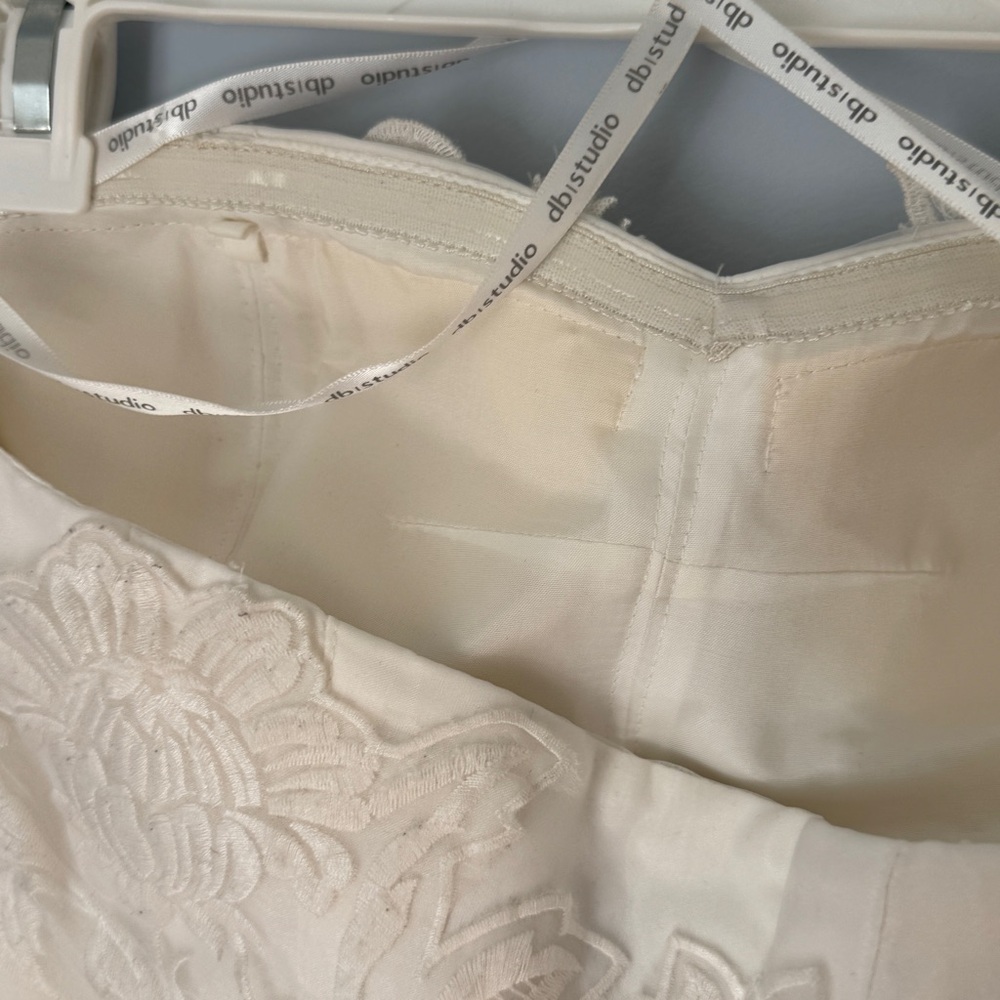 Db Studio White Lace Mini Dress Rehearsal Dinner Bride Reception Wedding Dress 6 - Picture 4 of 7